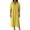 Yellow, variant on Women's Shirt Dresses Collared Short Sleeve Maxi Dress Breathable Relaxed Fit Vacation Resort Summer Dress Brown S