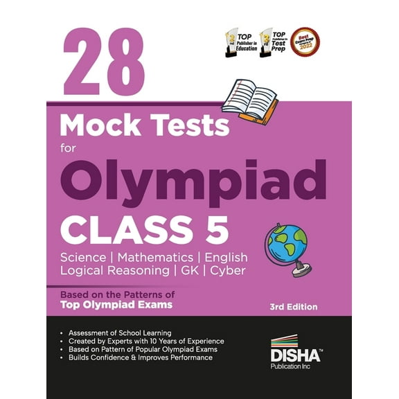 28 Mock Test Series for Olympiads Class 5 Science, Mathematics, English, Logical Reasoning, GK & Cyber 2nd Edition, (Paperback)