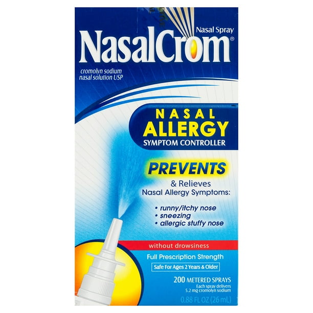 NasalCrom Nasal Spray Allergy Symptom Controller, 200 Sprays, .88 fl oz.