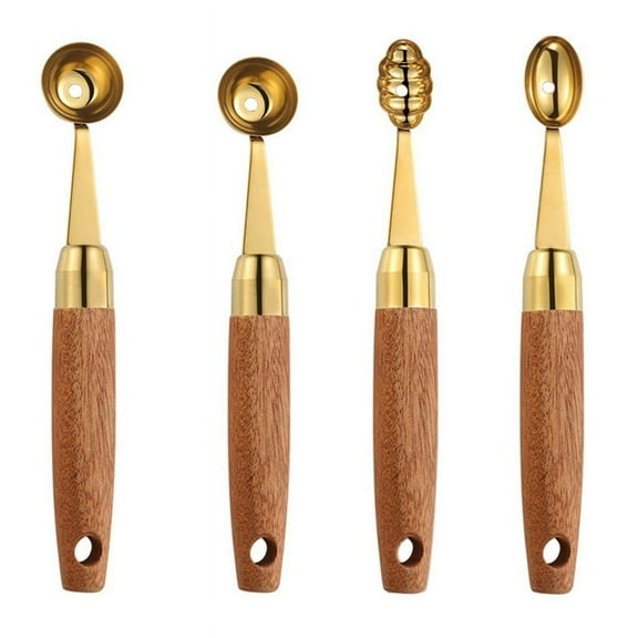 Ice Cream Scoop Stainless Steel Melon Baller Scoop Cutter Kitchen Spoon for Fruit and Salad Fruit Carving Tools