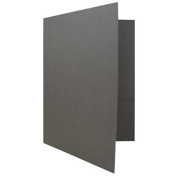 JAM Paper Linen Two Pocket Folders, Gray, 25 per Pack