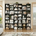 thumbnail image 4 of Homfa 21-Cube Bookcase and Bookshelves with Adjustable Shelves, 71.3'' Triple Width Open CD Display Storage Rack, Black, 4 of 9