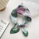 thumbnail image 1 of Xiao Hua Elegante bufanda personalizada, cuadrada pequeña de algodón y cáñamo de 58 cm, para primavera/verano, con protección para el cuello (verde), 1 of 4