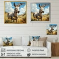 thumbnail image 4 of Designart "Horizon of Countryside Donkey I" Animals Framed Wall Art Decor - Modern Grey Donkey Entryway Framed Wall Art, 4 of 6