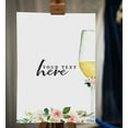 thumbnail image 2 of Darling Souvenir MADE WITH LOVE PersonalizedWelcomeBannerWine Glass With Flowers,Custom Text Poster Party CollectionWelcomeSignGreat For Wedding, Birthday, Engagement Party- 18x12, 2 of 5