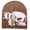 Coffee color, variant on Skull Pattern Hat for Women Girl Popular Crochet Brimless Hat Fashion Hiphop Hat Western Skull Hat Winter Warm Headpiece