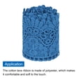 thumbnail image 3 of Uxcell 4" Wide 5 Yard Lace Ribbon Floral Pattern Dark Blue Lace Trim Ribbon for Sewing Making, 3 of 4