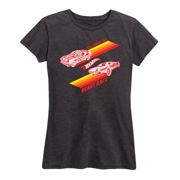 Hot Wheels - Valentine's You Make My Heart Race Women's Short Sleeve Graphic T-Shirt