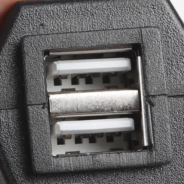 Adaptador de Toma de Cargador USB DOBLE Universal Con Pantalla Voltí Metro Para Motocicletas