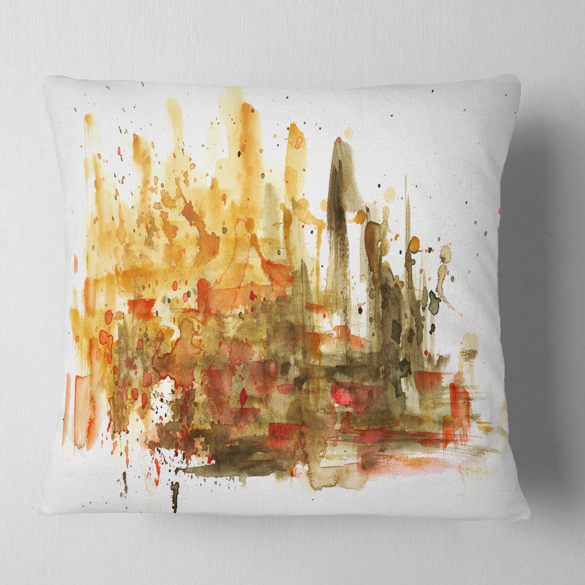 Designart Abstract Composition Art - Abstract Throw Pillow - 18x18