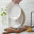 thumbnail image 4 of PONPRNGY 1Pc Plate Holders Organizer, Metal Dish Storage Dying Display Rack for Cabinet, Counter and Cupboard, 4 of 7