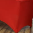 thumbnail image 5 of Table Cloth,6 FT Fitted Red Rectangular Stretchy Spandex Tablecloth For Wedding Party Tradeshow Decor Decoration, 5 of 5