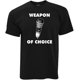 thumbnail image 1 of Music Novelty T-Shirt Weapon of Choice Microphone Toy Black, 1 of 2