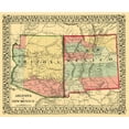 thumbnail image 2 of Mitchell 24x20 Black Ornate Wood Framed with Double Matting Museum Art Print Titled - New Mexico, Arizona - Mitchell 1867, 2 of 4
