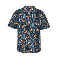 thumbnail image 3 of Goofa cute fall fox Hawaiian Shirt for Men, Unisex Summer Beach Casual Short Sleeve Button Down Shirts,Aloha Tropical Floral print shirt-X-Large, 3 of 9