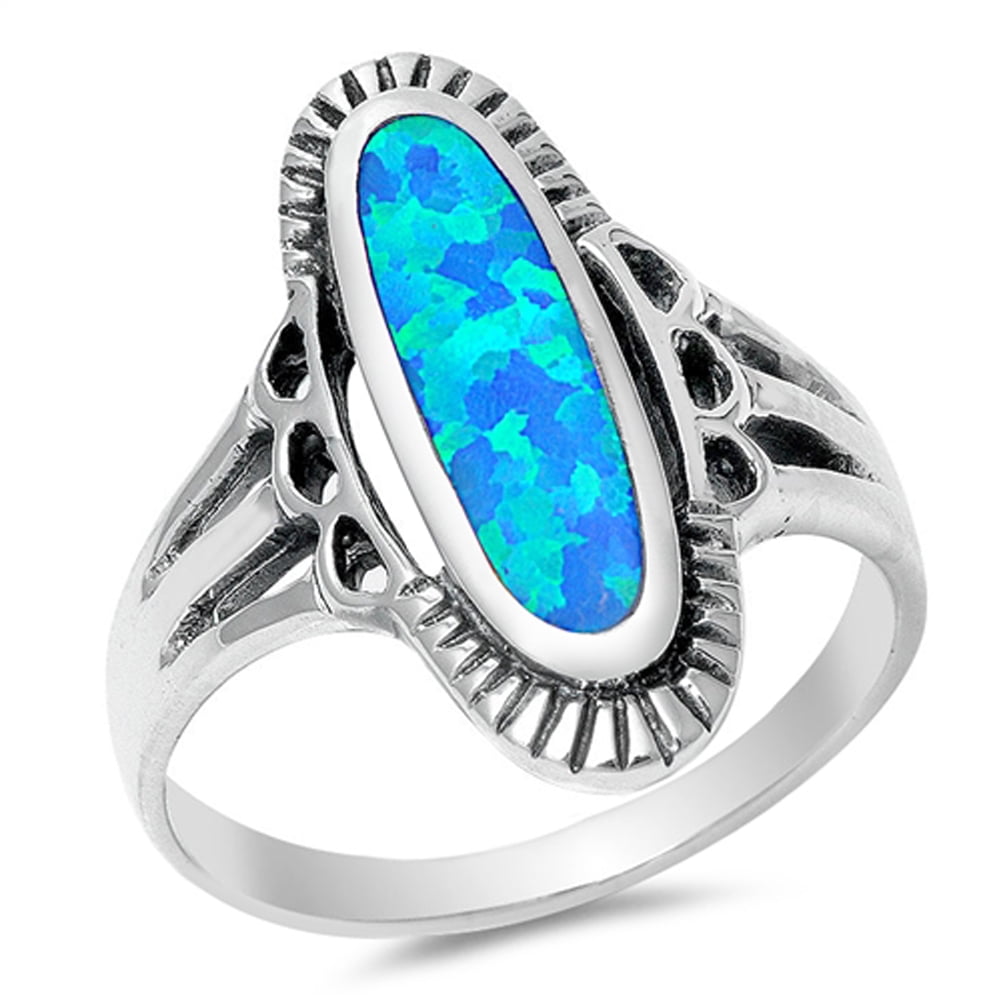Ring Genuine Sterling Silver 925 Turquoise Clear CZ Gift Face Height 5mm Size 10 