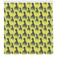 thumbnail image 3 of Ambesonne Octopus Shower Curtain, Abstract Characters, 69"Wx75"L, Pale Yellow Cadet Blue, 3 of 3