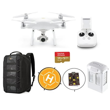 DJI Phantom 4 Pro+ V2.0 Quadcopter Drone with 5.5" FHD Screen Remote Controller - With Complete Kit, 128GB MicroSDXC Card, Lowepro DroneGrd BP 400 Bac