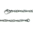 thumbnail image 2 of Titanium Kay Solid Titanium 3.5MM Singapore Link High Polish Finish Chrome Color Necklace Chain 20", 2 of 4