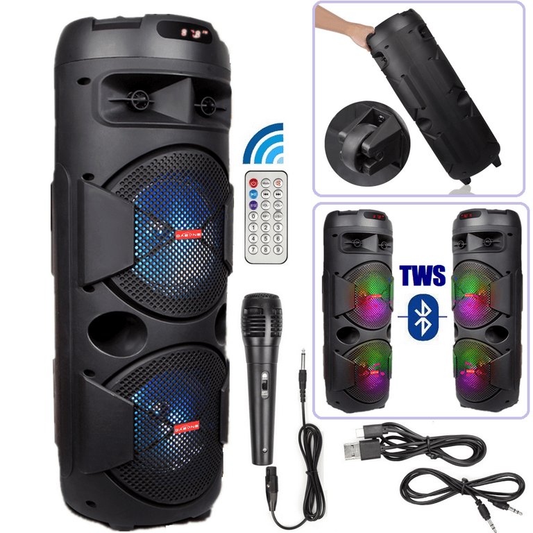 10W Karaoke Outdoor Portable Sound Box Speaker Wireless Large Home Theater  Bluetooth Party Speakers With Wired Microphone - AliExpress