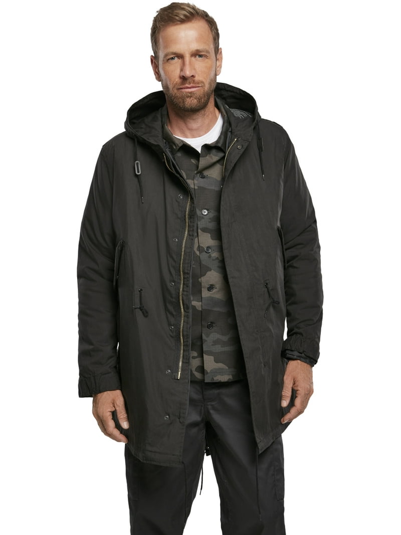 Brandit M51 Parka - Black, Outdoor Full Length Parka with