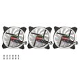 thumbnail image 1 of 3 Pack 120mm Case Fan, Dual Aperture, Quiet, 16 LEDs, High Brightness, 1 of 4