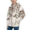 thumbnail image 2 of Xecao Western Desert Cowboys3 Pattern Zip Up Hoodies for Boys Girls, Sweatshirt with Pockets-Medium, 2 of 6