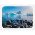thumbnail image 1 of Ice Berg Bath Mat, Arctic Environment Floating Glacier Oceanic Outdoor Scene Winter Season, Plush Bathroom Decor Mat with Non Slip Backing, 29.5" X 17.5", Azure Blue Multicolor, by Ambesonne, 1 of 2