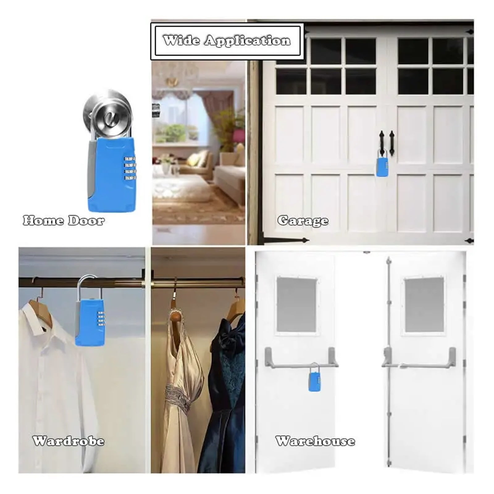 Hidden Key Safe Box 4-Digital Password Combination Lock With Hook Mini Metal Secret Box For Home Villa Caravan ,Maximum Protection