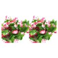 thumbnail image 3 of stanreset 2Pcs Artficial Rose Rattan Hanging Vine Fake Plant Home Wedding Party Decor pink edge 2Set, 3 of 6