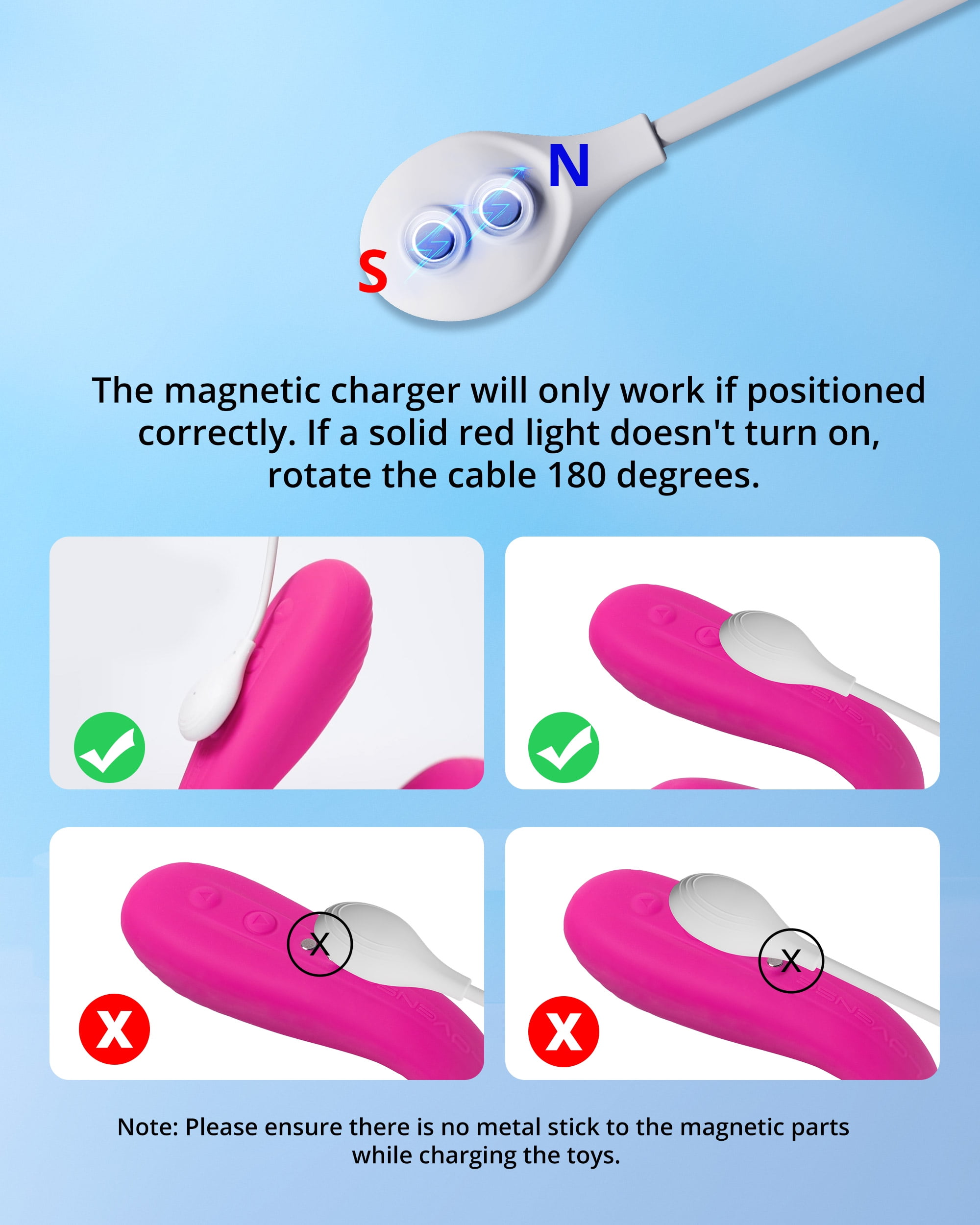 Lovense Charging Cable For Lush 3/ Ferri/ Max 2/Max/Nora/Osci 2/Mission