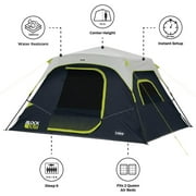 CORE 11 x 9 6 Person Blockout Instant Cabin Camping Tent, 22lbs