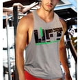 thumbnail image 2 of Men Workout Gym Tank Top Fitness Bodybuilding Stringer Muscle Cut Sleeveless T Shirt Casual Summer Beach Pullover Tee (Gray, XX-Large), 2 of 7