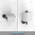 thumbnail image 4 of stusgo 7-Piece, Stainless Steel Bathroom Hardware Set Mattle Black Wall Mounted Bathroom Accessories Set- 16''Towel Bar, Toilet Paper Holders, Towel Ring,Robe Hooks,Adhesive Wall Hooks, 4 of 7