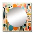 thumbnail image 2 of Designart "Playful Patterns Mid Century Pink Delight II" Mid-century Square Mirror For Wall Decor - Large Pink Square Mirror Printed Wall Decor - Mid-Century Square Living Room Mirror, 2 of 5