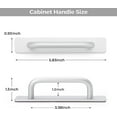 thumbnail image 3 of 2 Pack Adhesive Handles Self Stick Instant Cabinet Handles 5.83" Stick on Cabinet Handles Drawer Push Pull Handles Helper Sliding Screen Door Handles for Sliding Closet Window Wardrobe - Black, 3 of 6