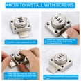 thumbnail image 3 of Uxcell Combination Cabinet Latch Keyless Drawer Lock 3-Digit Password Cabinet Lock Safety Lock Silver, 3 of 7