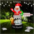 thumbnail image 2 of Inflable de Navidad CHIMENEA de SANTA CLAUS MEGA gigante con led 4m Decoración navideña Christmas Inflatable Artego, 2 of 8