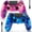 pink&blue, variant on ISHAKO 2Pack Wireless Controller for P4/PC, with Double Vibration, 6-Axis Motion Control-Pink&Black