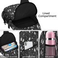 thumbnail image 4 of Sling Backpack,Black White Halloween Hand Tarot Bat Pattern Sling Bag with Water Bottle Holder,Waterproof Sling Bag for Men/Women with Headphone Jack for Hiking,Travel, 4 of 6