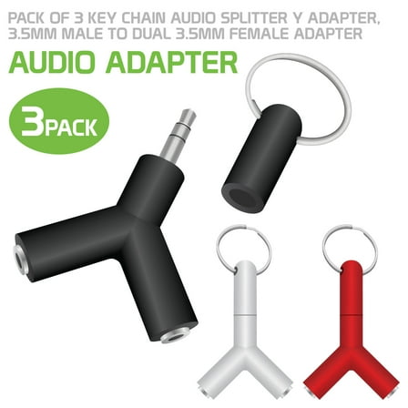 Cellet 3.5mm Stereo Audio Splitter, Headphone Splitter :Share Your Sound with Multiple Devices (3 Pack)