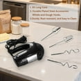 thumbnail image 5 of MYONAZ 5-Speed Electric Hand Mixer Handheld Mixer with Steel Whisks & Dough Hooks for Baking, Cooking, Eggs (Black), 5 of 7