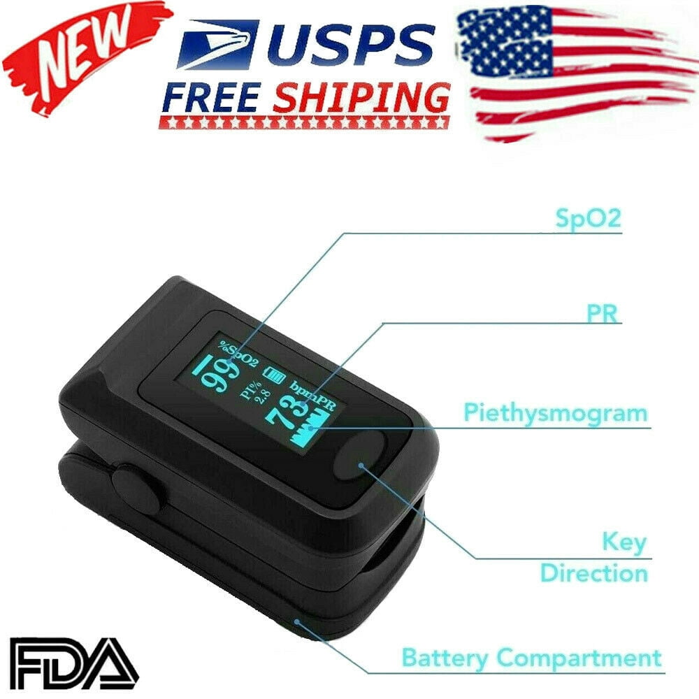 Finger Pulse Oximeter LED Blood Oxygen SpO2 Monitor PR PI