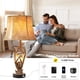 thumbnail image 5 of Dungoo Lámparas De Mesa Rústicas De Ciervo Occidental Con Luz Nocturna, Juego De 2 Lámparas De Noche Rústicas De 26 Pulgadas Para Dormitorio Con 2 Puertos Usb, Lámpara De Mesa De Asta Natural Para Nav, 5 of 5
