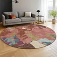 thumbnail image 6 of Addison Rugs Mayfield Premium Machine Washable Transitional Modern Pink Round Rug, 8' x 8', 6 of 6