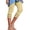 Beige, variant on Women's Hollow Lace Hem Capri Jeans Slim Fit Mid Rise Cutout Lace Cuff Cropped Denim Trousers