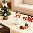 thumbnail image 4 of JIhuahe Christmas Hat Snowman Sculpture Decorations for Home Decor, Festive Holiday Accents with Santa Hat and Snowman Design for Indoor Display and Seasonal Setup, 4 of 5