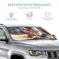 thumbnail image 3 of Kdxio Playful Cat Print Windshield Sun Shade, Foldable Sun Blocker for Car,Truck,SUV Automotive Interior Sun Protection,Reflective Shade for Front Windshield(Medium), 3 of 7