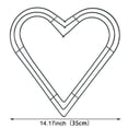thumbnail image 5 of 2pcs Christmas Heart Shape Garland Shape Creative Lightweight Iron Base Floral Wreath Ring for Wedding Valentine's Day (JA), 5 of 6
