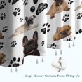 thumbnail image 6 of French Bulldog Footprint Shower Curtain 36"x72" ,Bathroom Decorative Shower Curtains Set with 12 Hooks,Modern Waterproof Washable Shower Curtain, 6 of 6